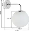 Applique murale Siena chrome 1 flamme verre blanc E14 Voir les images du produit 5