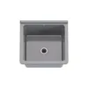 A top-down view of a gray sink basin with a drain in the center. Anteprima dell’immagine prodotto