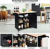 COSTWAY Kuchyňský vozík na kolečkách, kuchyňský ostrůvek s Náhled obrázku produktu 4