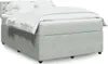 vidaXL Boxspringbett mit Matratze Hellgrau 160x200 cm Samt Produktbild-Vorschau 2
