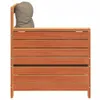 vidaXL Gartensofa mit Armlehne und Kissen Wachsbraun Produktbild-Vorschau 5