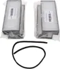 Two air filters and a black cord are laid out on a white background. Voir les images du produit