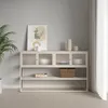 Sideboard 'Säkylä' mit 4 Glastüren 2 Innenfächern und 1 Produktbild-Vorschau 2