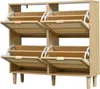 AIORBER Schuhschrank, Rattan, Ausschnittdesign, mit Produktbild-Vorschau 11