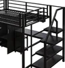 okwish Hochbett 140×200cm Metallbett Doppelbett mit Produktbild-Vorschau 5