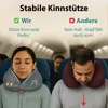 FLOWZOOM COMFY Memory Foam Reise-Nackenkissen 360°, Grau Produktbild-Vorschau 3