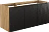 Waschtisch 3-türig in Eiche mit schwarz, LONDON-56-BLACK, Produktbild-Vorschau 3