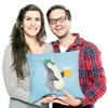 Mr. & Mrs. Panda Sofa Kissen Pinguin Bier - Eisblau - Produktbild-Vorschau 3