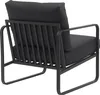 CLP Lounger Manea mit Metallgestell schwarz Kunstleder Produktbild-Vorschau 5