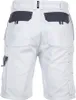 The back view of white work shorts with gray accents. Produktbild-Vorschau