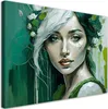 Obraz na plátně žena glamour zelená 120x80 Feeby zelený Náhled obrázku produktu 1