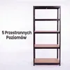 IvoQ Regał magazynowy czarny - Metalowy regał do Podgląd zdjęcia produktu 5