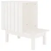 The Living Store Katzenhaus Weiß 60x36x60 cm Massivholz Produktbild-Vorschau 2