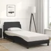 vidaXL Bett mit Matratze "Dover" Schwarz 90x200 cm Produktbild-Vorschau 2