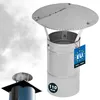 A chimney cap with a "Made in EU" tag and a size indicator. Produktbild-Vorschau