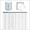 Eckeinstieg 76cm(Drehtür)x110cm(Falttür)xH.195cm Produktbild-Vorschau 3