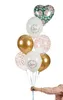 6 ballons Love fleurs mariage blanc rose or Voir les images du produit 3