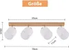 ZMH reflektor sufitowy 4 płomienie lampa sufitowa drewno - Podgląd zdjęcia produktu 9