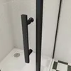 B:90xT:90xH:185cm 6mm ESG Nano Glas Schwarz Nischentür Produktbild-Vorschau 8