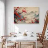 Muralo Leinwandbild Canvas BLUMEN Berge Baum Landschaft Br. Produktbild-Vorschau 4