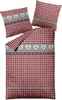 Traumschlaf Biber Bettwäsche Landhausherzen rot 155x220 cm Produktbild-Vorschau 2