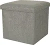 Składana pufa ze schowkiem szara 38x38x38cm Podgląd zdjęcia produktu 5