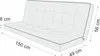 A diagram of a sofa cushion with dimensions indicated. Produktbild-Vorschau