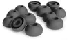 A collection of black silicone ear tips for headphones. Produktbild-Vorschau