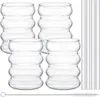 4er Set Trinkgläser inkl. 4x Glashalme und 1x Produktbild-Vorschau 3