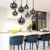 Hängeleuchte, Glas Metall, Schwarz-Rauchfarbe, L 105 cm Produktbild-Vorschau 10