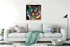 MuchoWow® Textilposter Tiger - Regenbogen - Schwarz 120x120 Produktbild-Vorschau 3