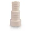 A single, light-colored plastic hose adapter with multiple ribbed sections, shown in isolation against a white background. Produktbild-Vorschau