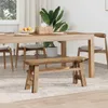 vidaXL Banc Naturel 100 x 29 x 43,5 cm Bois massif Teck Voir les images du produit 2