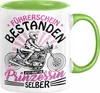 Motorrad Führerschein Bestanden Frauen Tasse Geschenk Produktbild-Vorschau 1