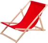 A red deck chair made of wood. Produktbild-Vorschau