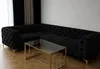 Sofa narożna Moet w kształcie litery L, czarna, wymiary 202 Podgląd zdjęcia produktu 5
