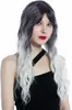 WIG ME UP Perücke lang stark gewellt Ombre dunkles Violett Produktbild-Vorschau 2
