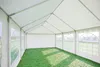 Partyzelt 4x8m - PVC Standard Feuerfest - Grün und Weiß Produktbild-Vorschau 7