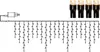 A diagram of an LED icicle light string with a power plug and four individual LED bulbs shown separately. Podgląd zdjęcia produktu