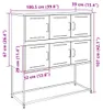 vidaXL Sideboard Anthrazit 100,5x39x107 cm Stahl Produktbild-Vorschau 8