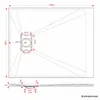SMC Duschwanne 100x90cm weiß Steinoptik rechteckig Produktbild-Vorschau 3