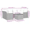 Design 7-tlg. Garten-Sofagarnitur mit Kissen Grau Poly Produktbild-Vorschau 8