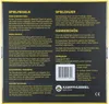 The back of a game box with rules and information. Produktbild-Vorschau