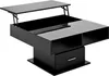 A black lift-top coffee table with storage. Voir les images du produit
