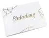 10 Klapp-Einladungskarten Linien Gold inkl. 10 weißen Produktbild-Vorschau 6