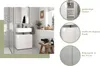 Vira meuble sous lavabo 2 portes blanc brillant, blanc. Voir les images du produit 14