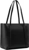 A black leather tote bag is shown against a white background. Podgląd zdjęcia produktu