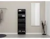 Pisa Armoire à chaussures à 5 rabats/portes en métal noir. Voir les images du produit 8