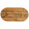 Tischplatte 140x50x2,5 cm Oval Massivholz Mango Produktbild-Vorschau 5