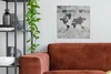 MuchoWow® - Leinwandbilder - Weltkarte - Pflanzen - Grau, Produktbild-Vorschau 2